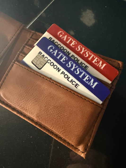Raccoon Police Gate Keycard credit card skin