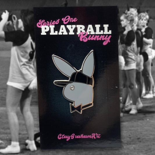 Playball Bunny Blind Bag hard enamel pin w/ gem "eye"