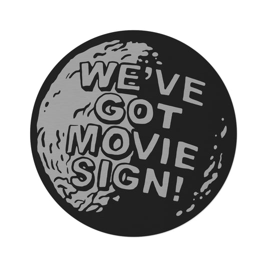 We've Got Movie Sign! round rug