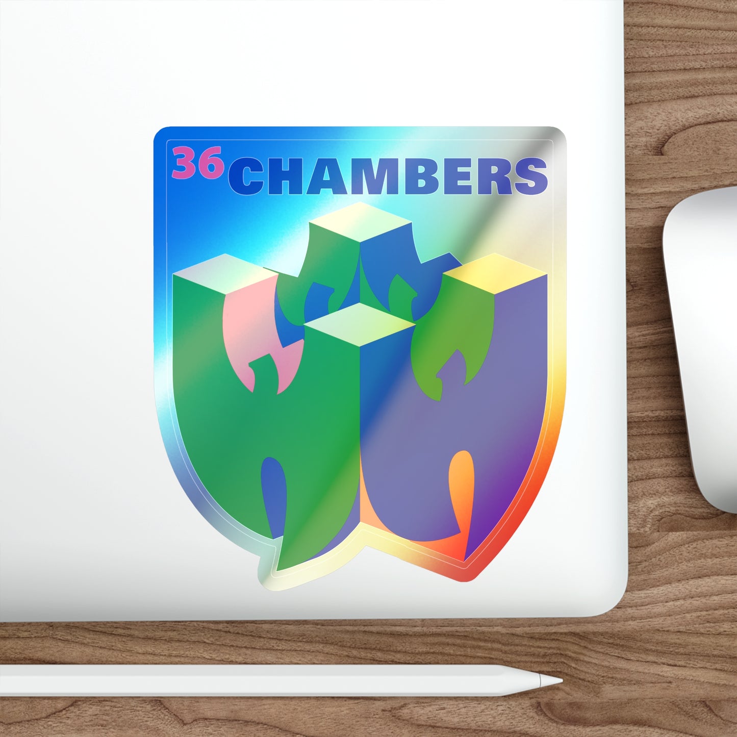 WUtendo 64 holographic vinyl sticker