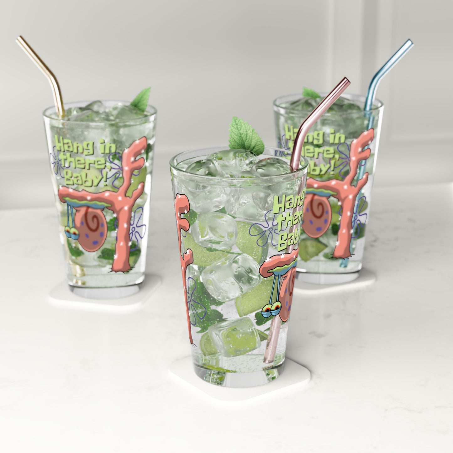 Hang In There, Gary pint glass