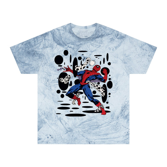 Spidey in a Spot color blast dye tee