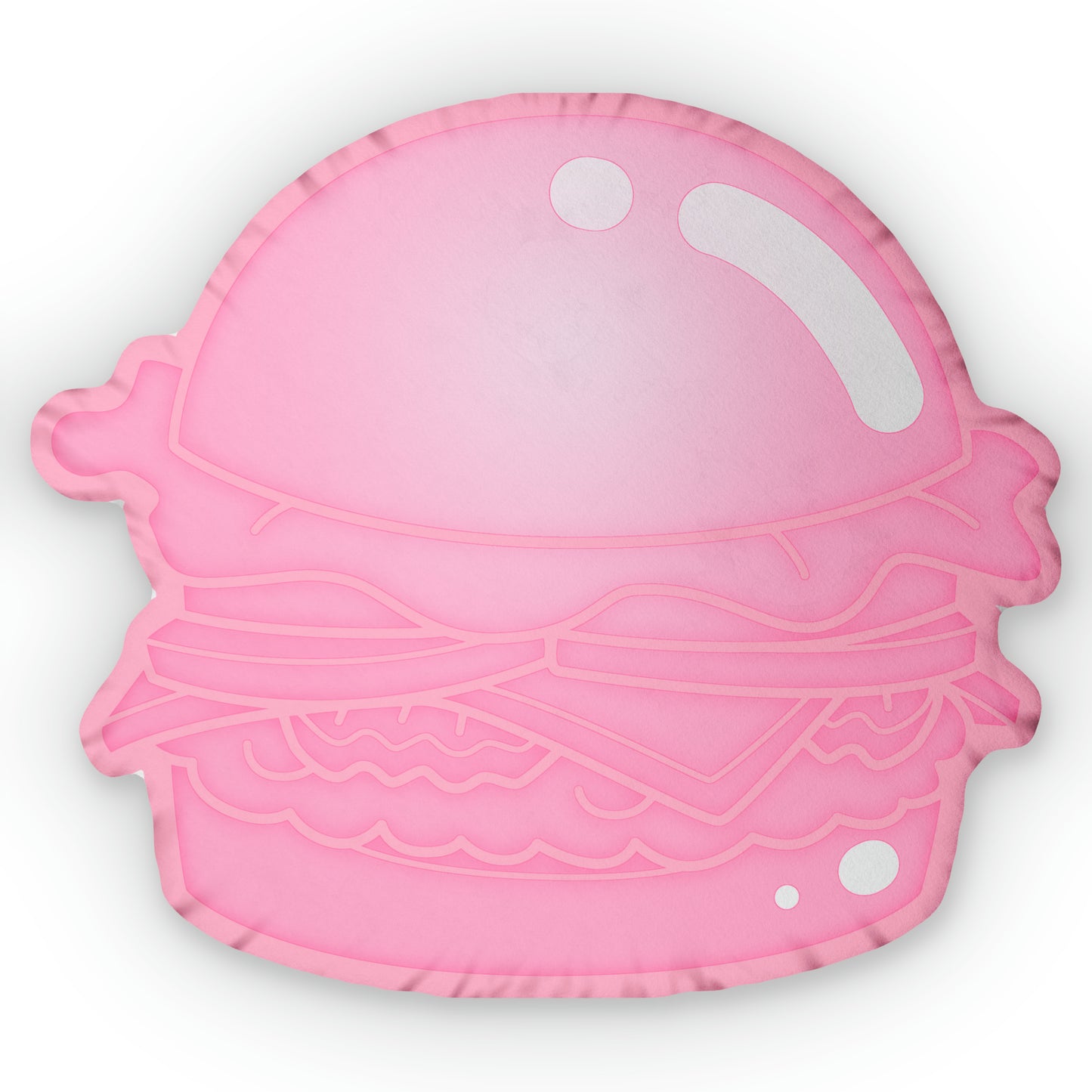 Pink Jellyfish Jelly Patty plush throw pillow