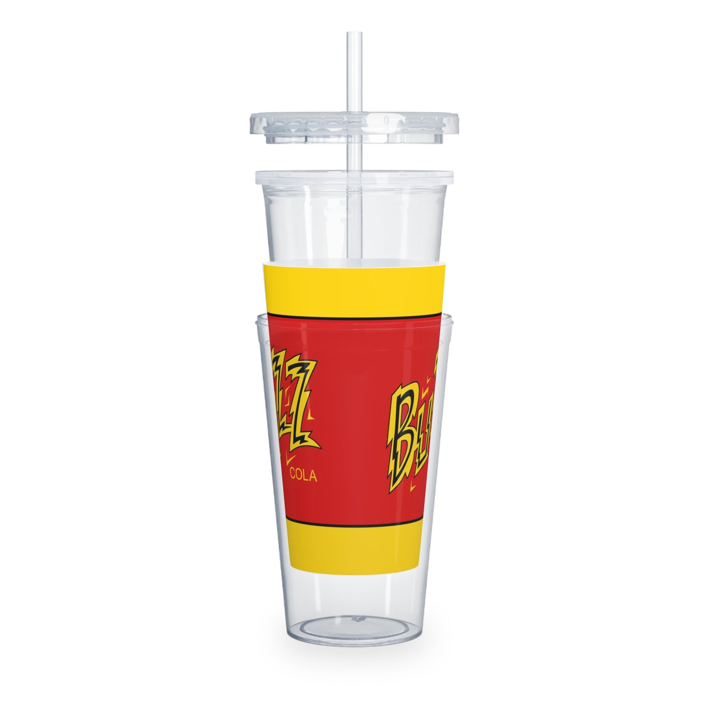 Buzz Cola plastic tumbler w/ straw