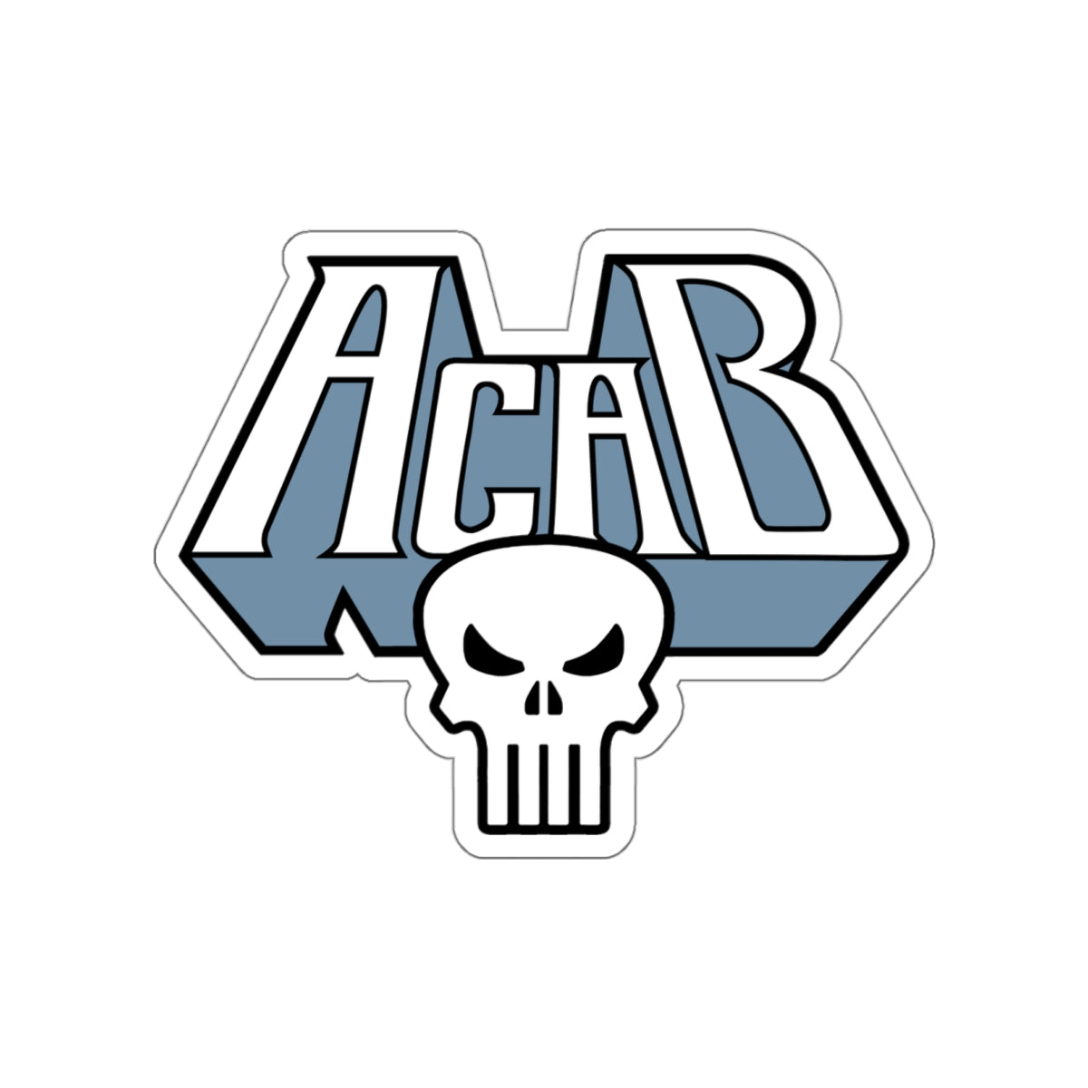Archaic Corrupt And Broken WHITE vinyl sticker