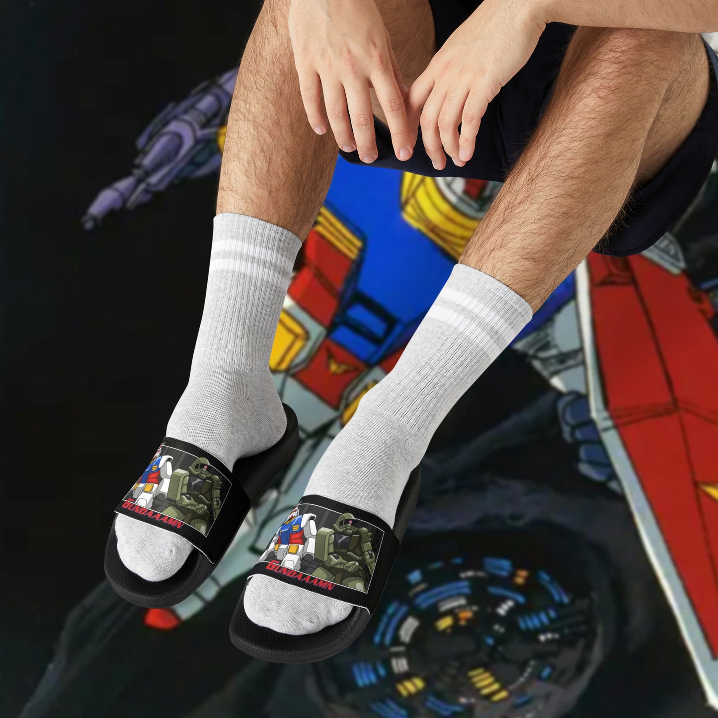 GUNDAAAMN men's PU slide sandals