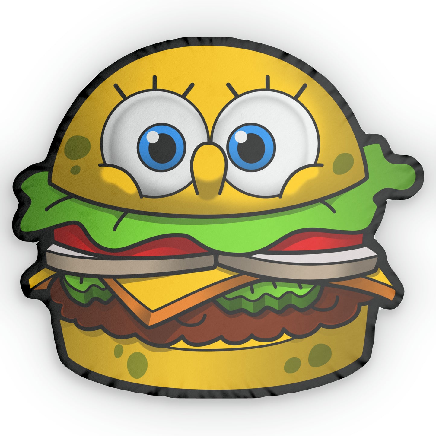 Fry Cook Patty plush throw pillow