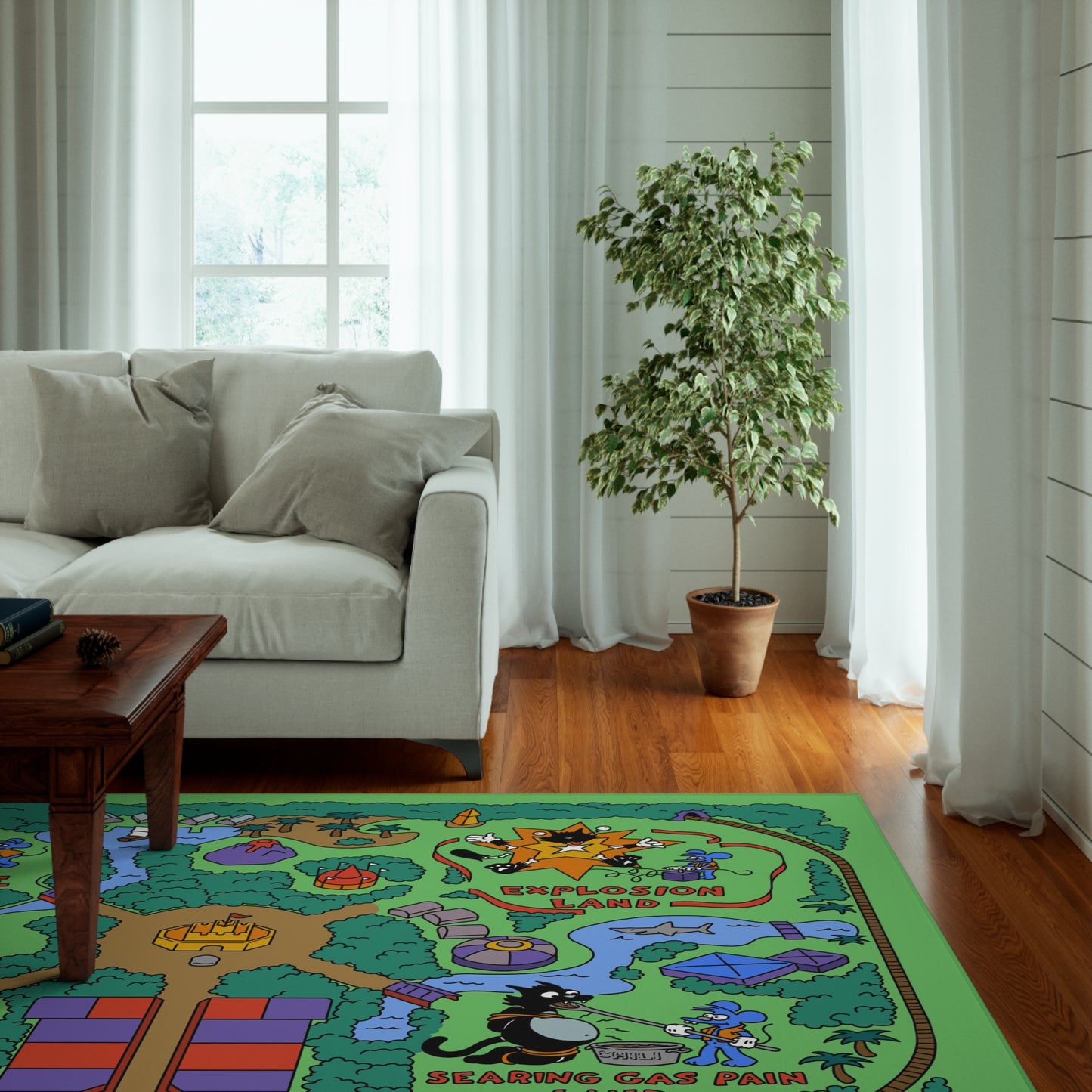 I&SL Map 63" x 84" dornier rug