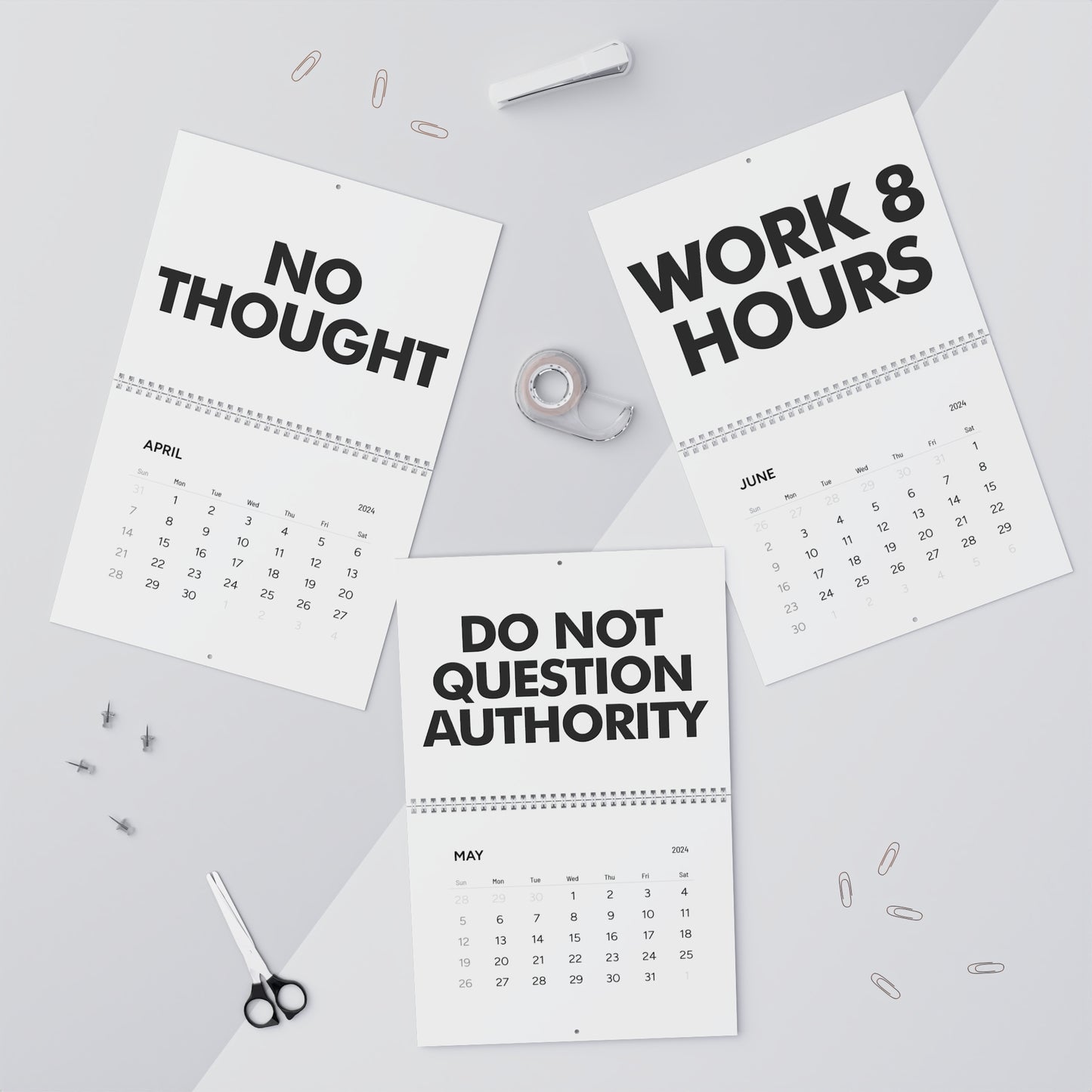 They Schedule 2024 Wall Calendar