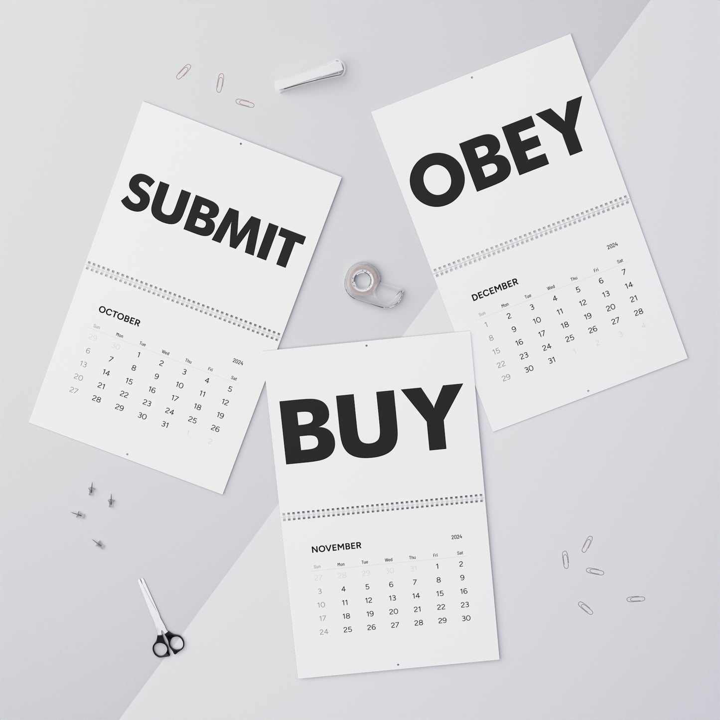 They Schedule 2024 Wall Calendar