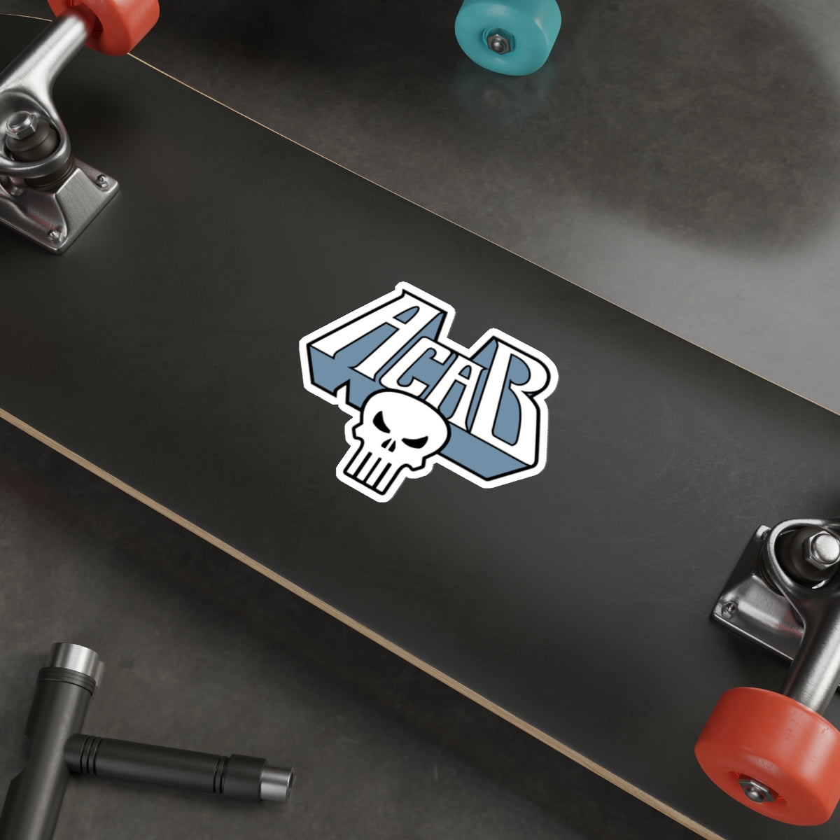 Archaic Corrupt And Broken WHITE vinyl sticker