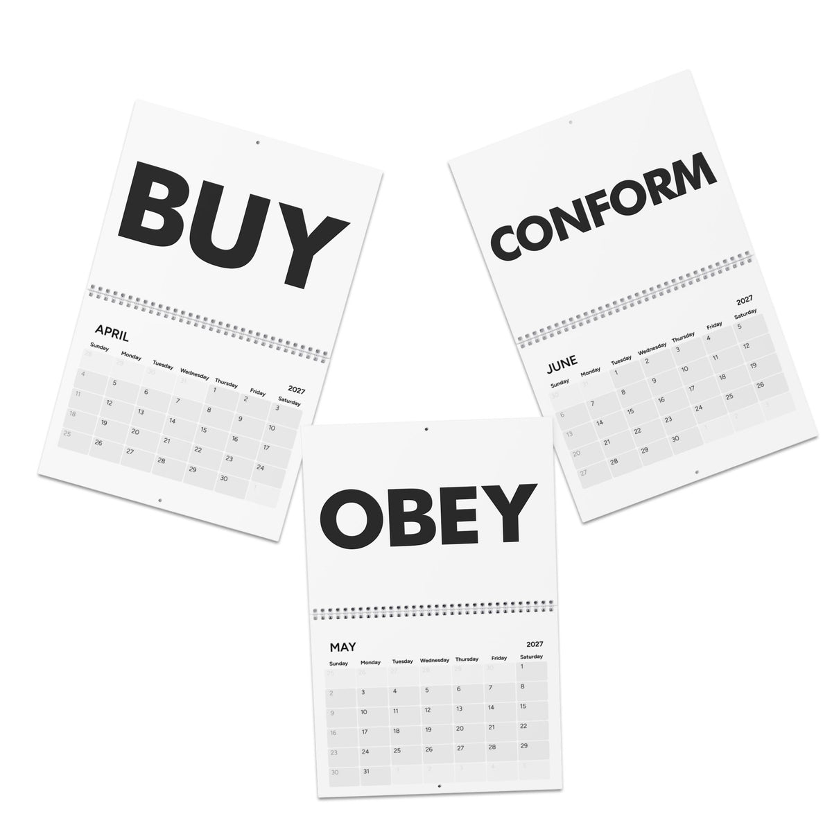 We Sleep They Live 2027 Calendar