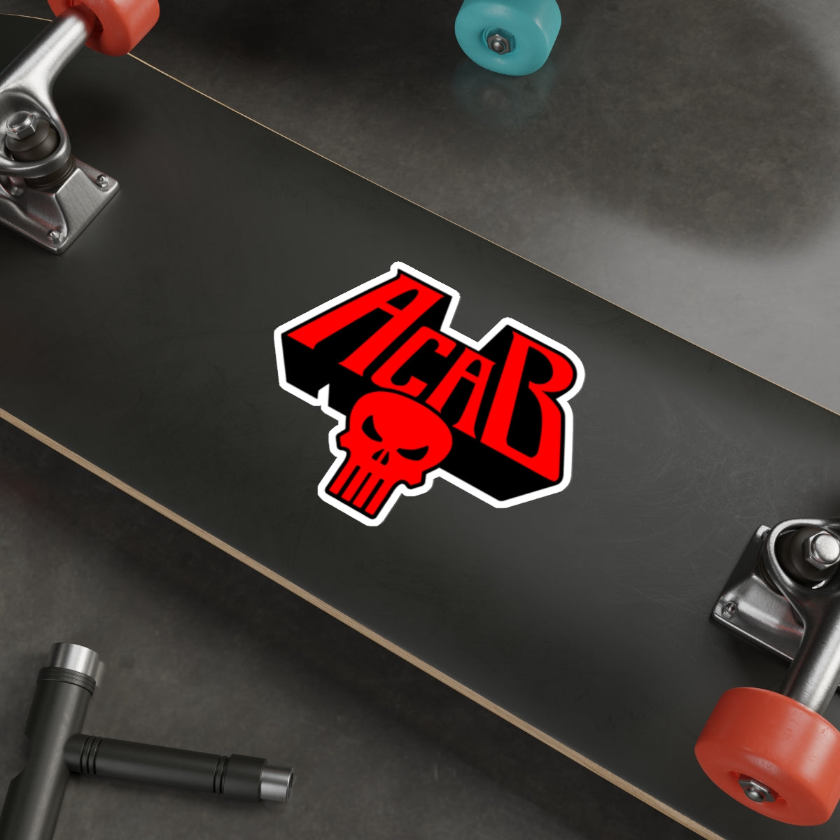 Archaic Corrupt And Broken RED vinyl sticker