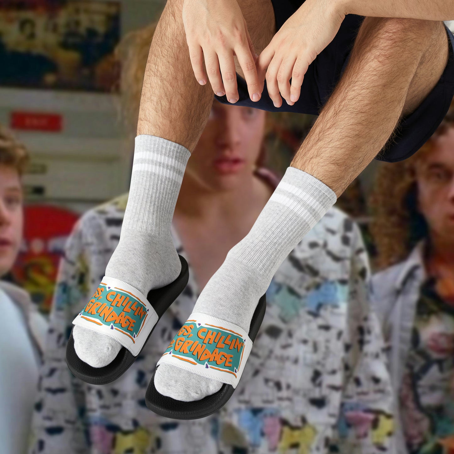 Nugs, Chillin' & Grindage men's PU slide sandals