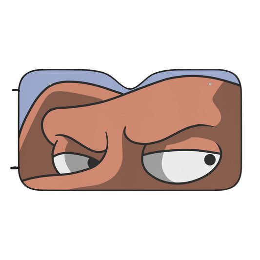 Shifty-Eyed Dog car sun shade