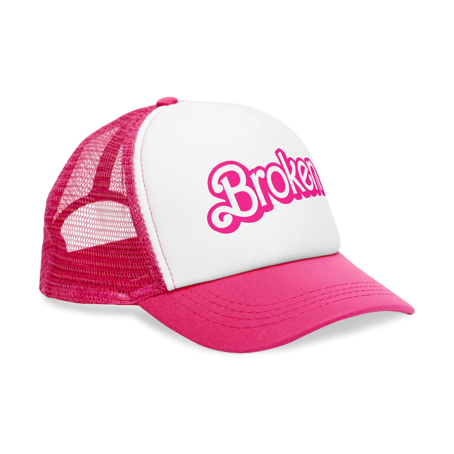 Broken Doll printed trucker hat