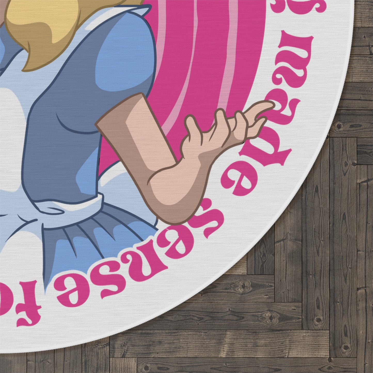 Don't Ask Alice round rug