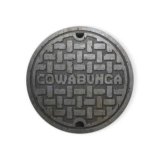 Cowabunga Down Unda premium corkback coaster