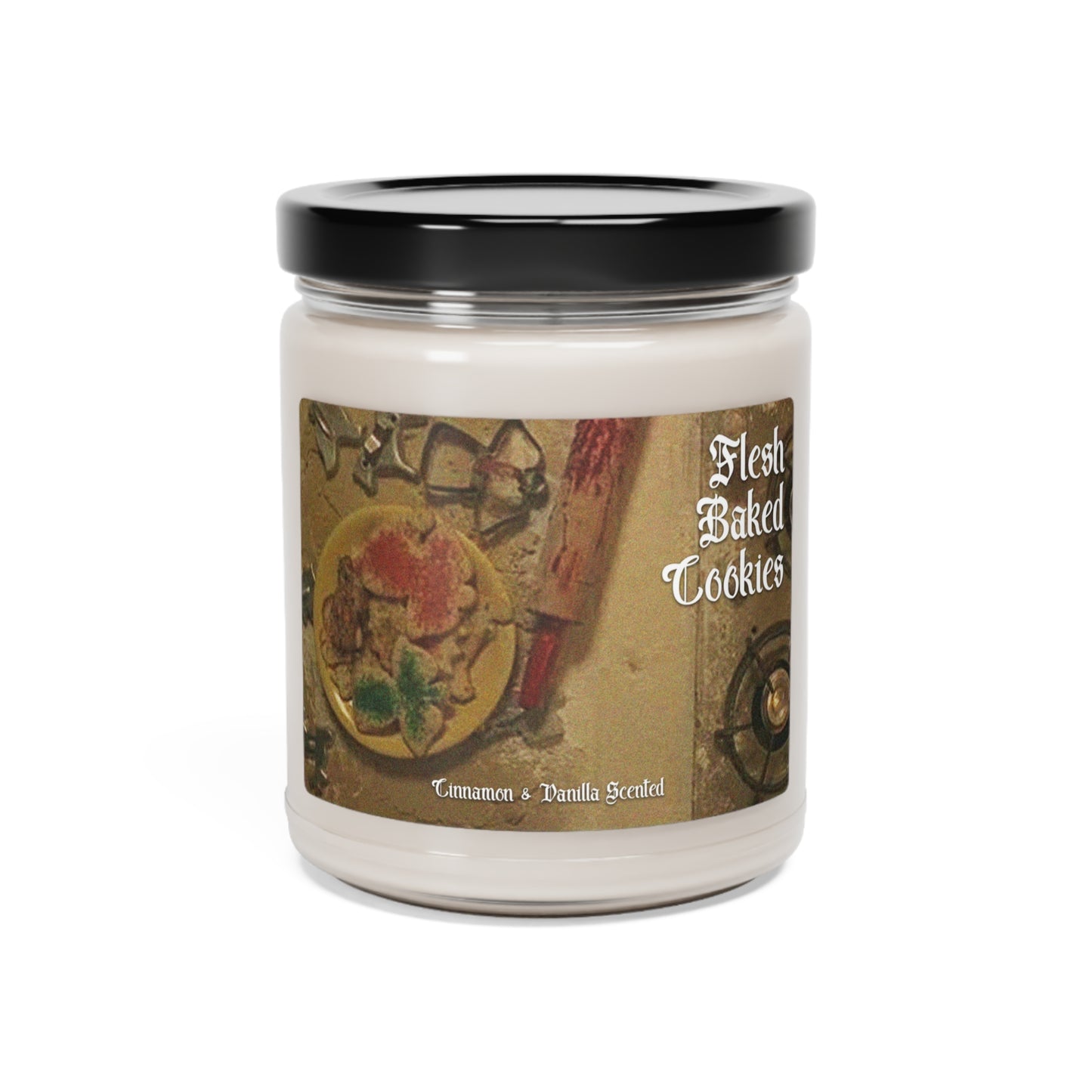 Flesh Baked Cookies CINNAMON & VANILLA scented soy wax candle