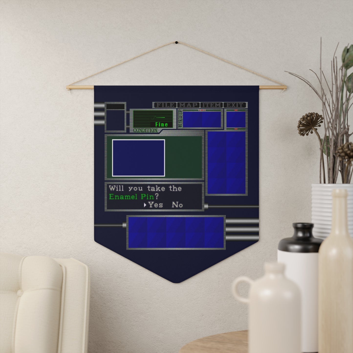 Biohazard 2 Pinventory Pennant