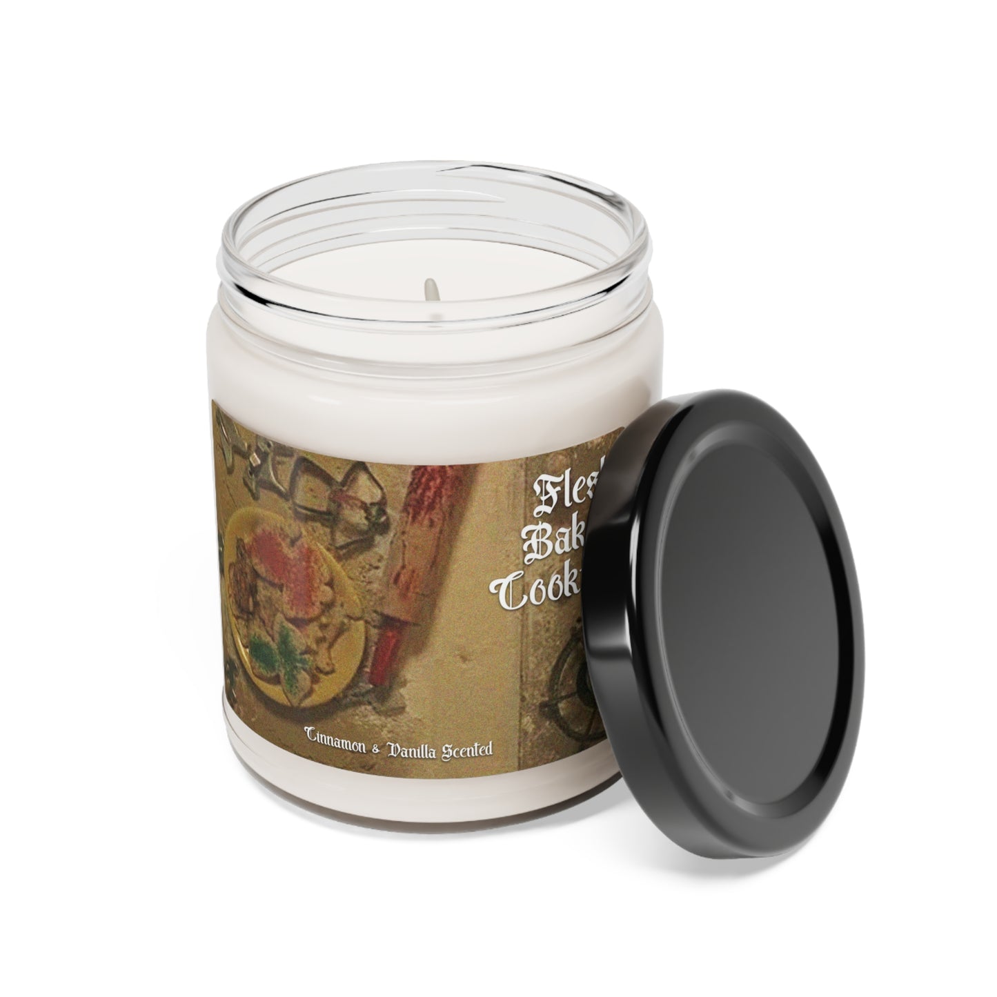 Flesh Baked Cookies CINNAMON & VANILLA scented soy wax candle