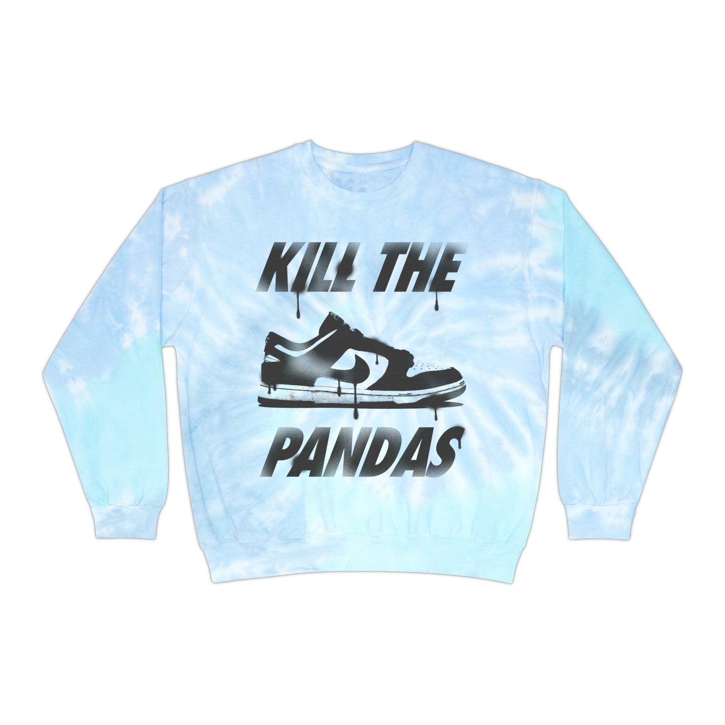 Kill the Pandas tie-dye sweatshirt
