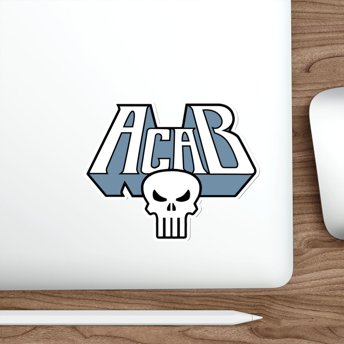 Archaic Corrupt And Broken WHITE vinyl sticker