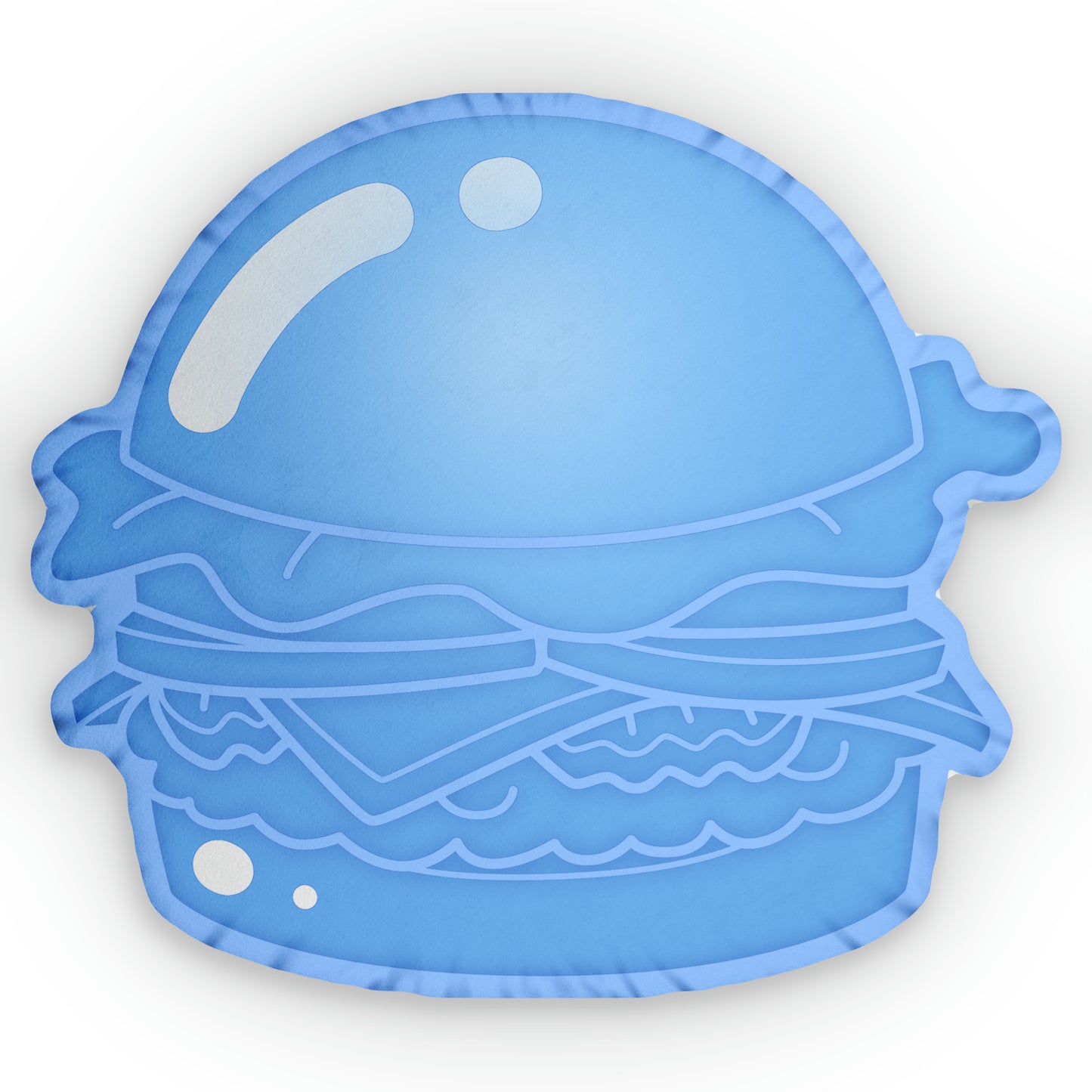 Blue Jellyfish Jelly Patty plush throw pillow