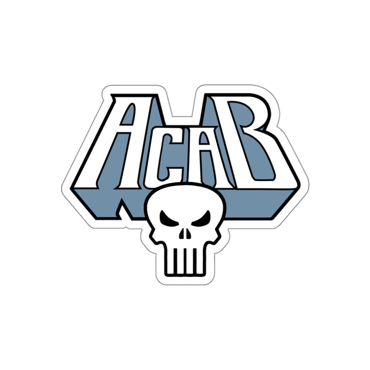 Archaic Corrupt And Broken WHITE vinyl sticker