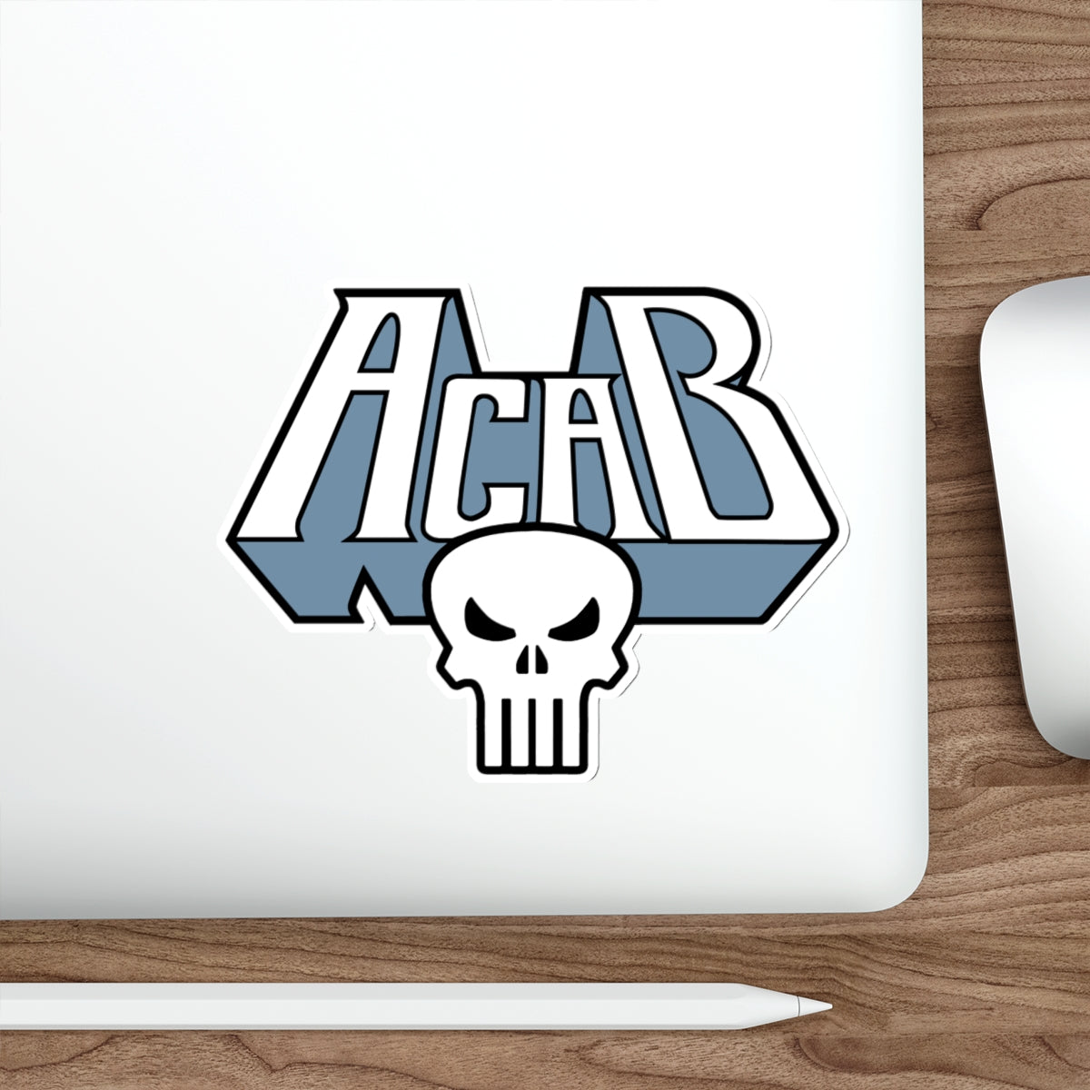 Archaic Corrupt And Broken WHITE vinyl sticker