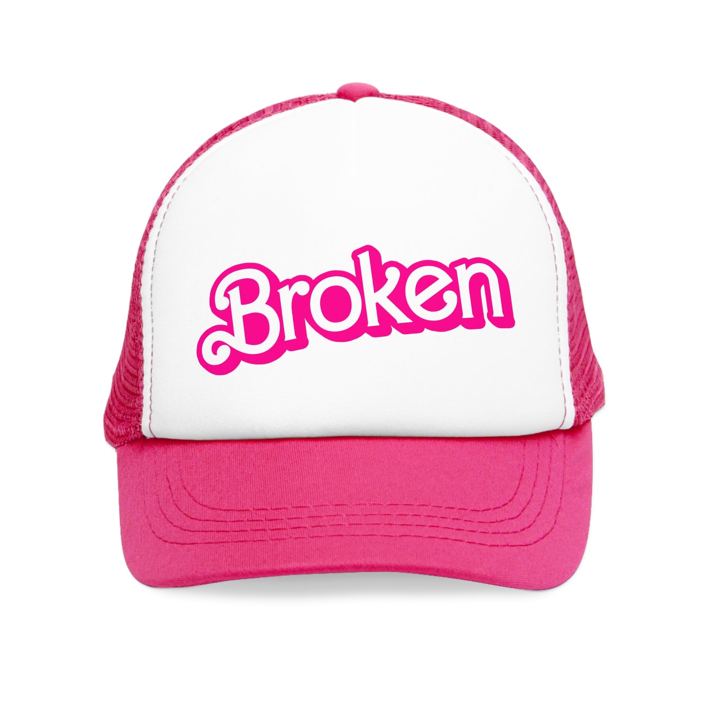 Broken Doll printed trucker hat