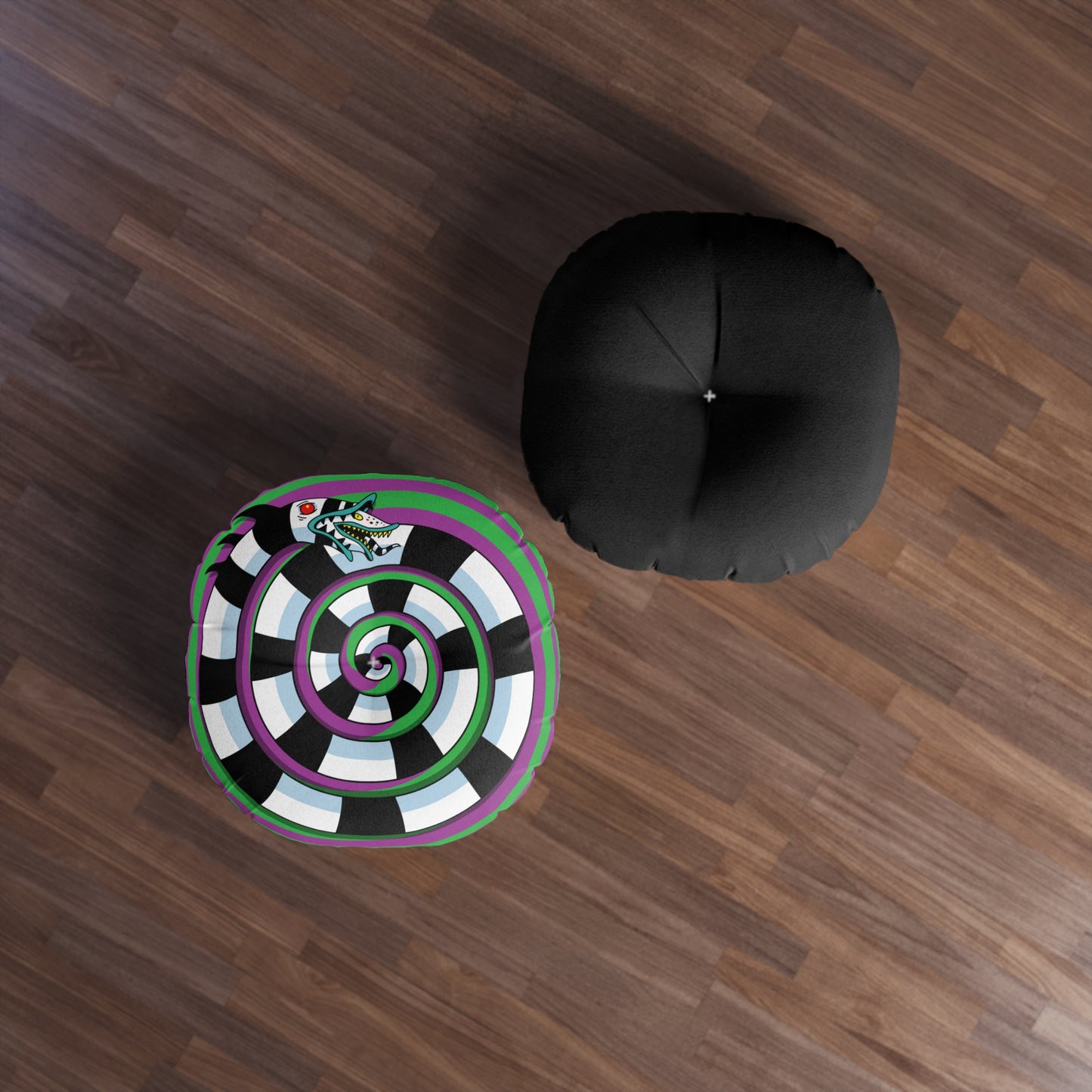 Sandworm tufted floor pillow