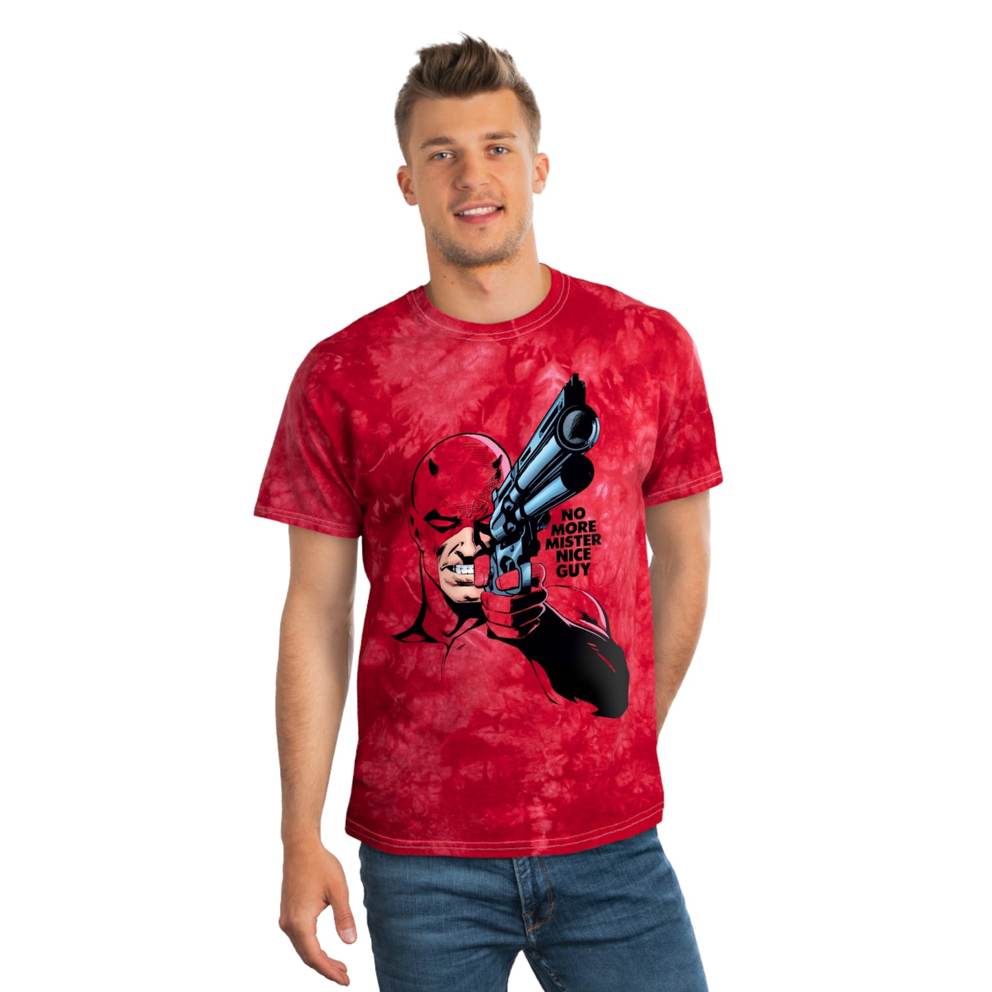 The Man Without Fear tie-dye tee