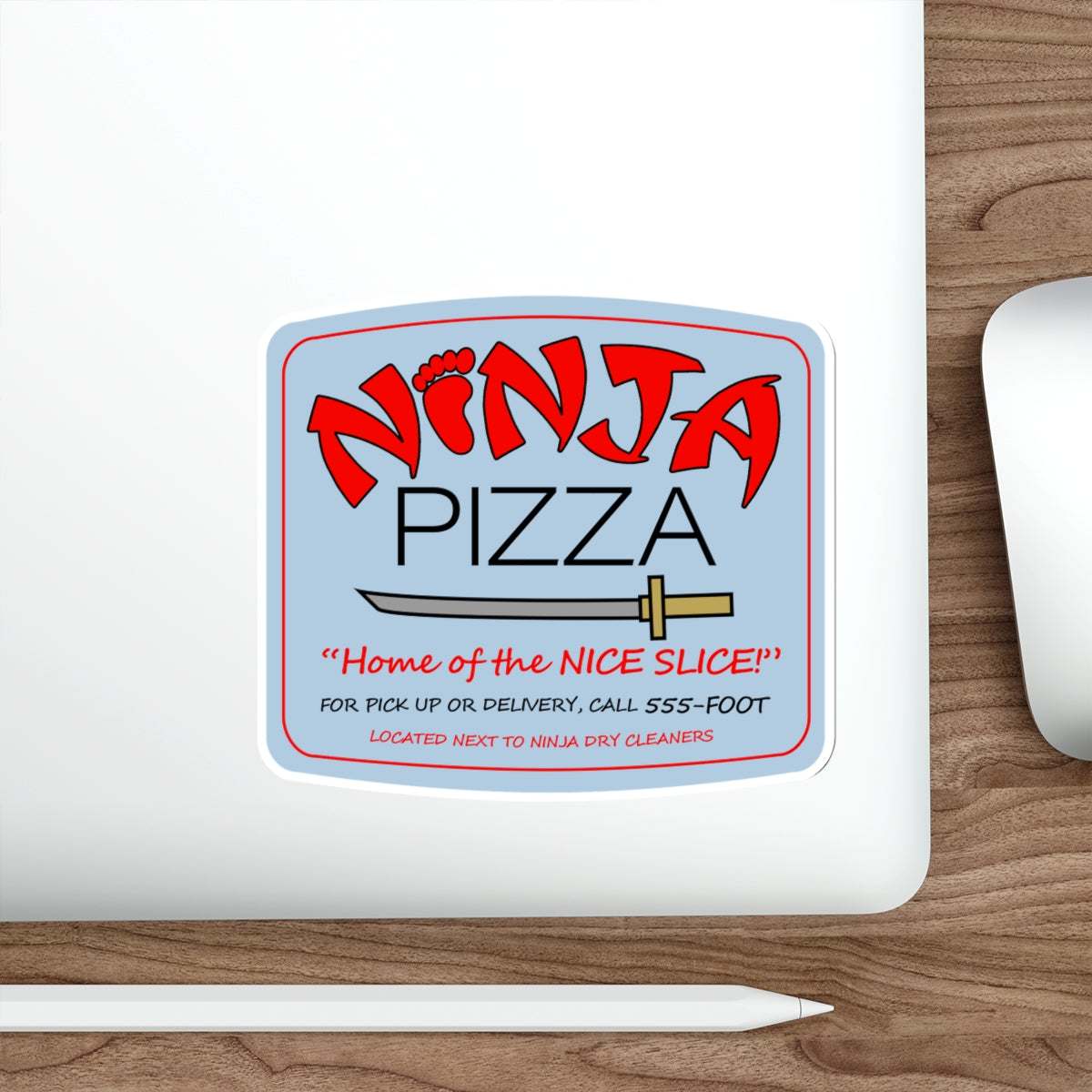 Ninja Pizza vinyl sticker