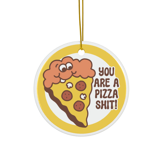Bad Job Pizza ceramic ornament