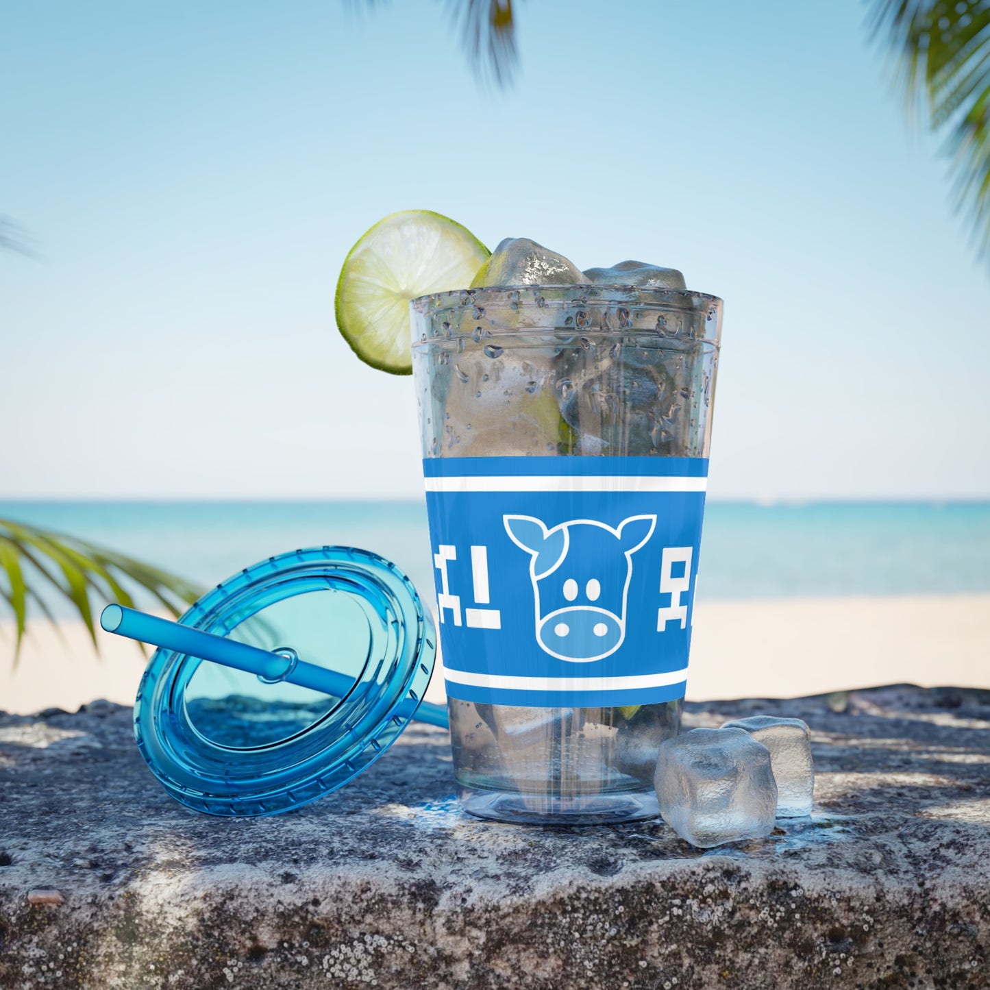 Ranch Milk tumbler with straw