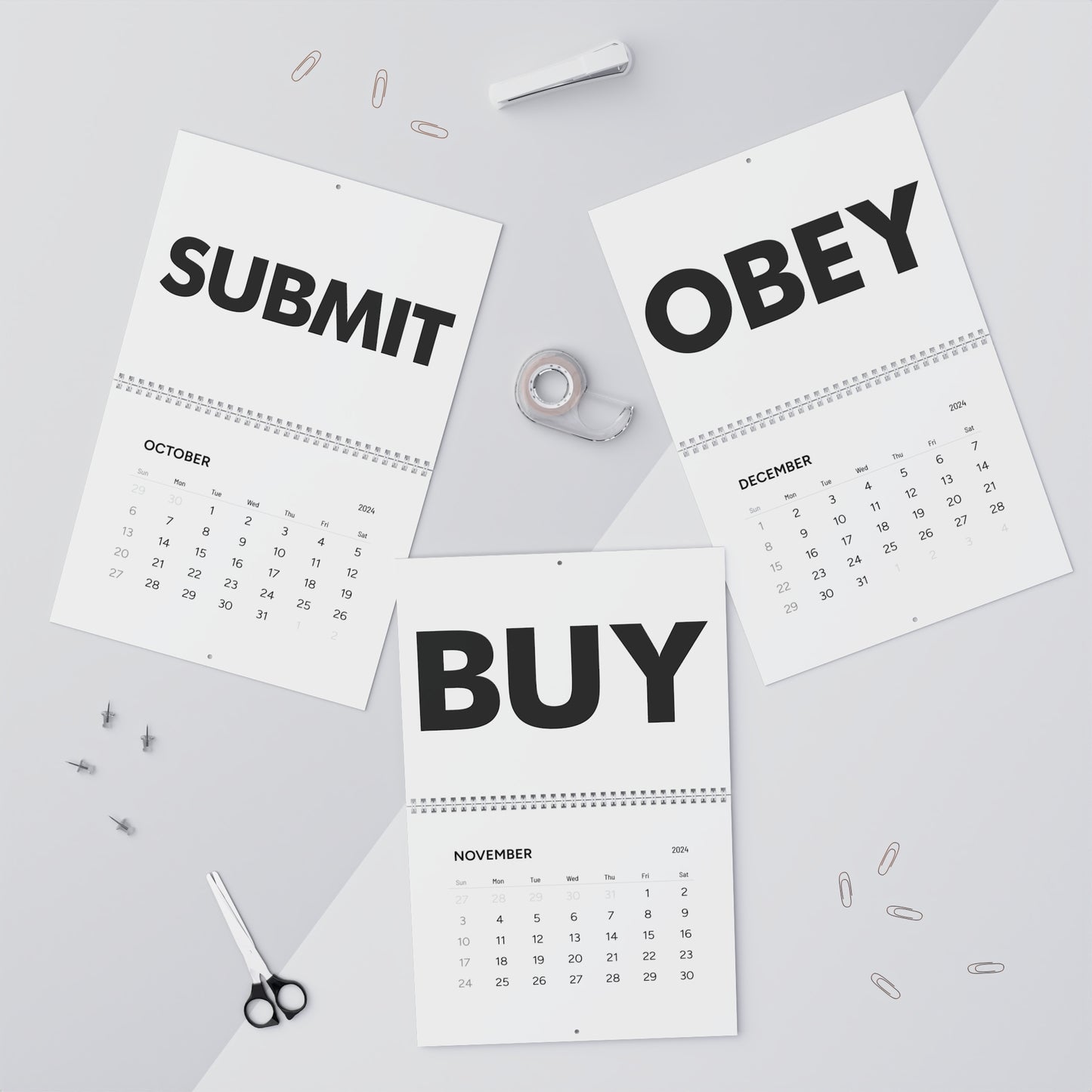 They Schedule 2024 Wall Calendar