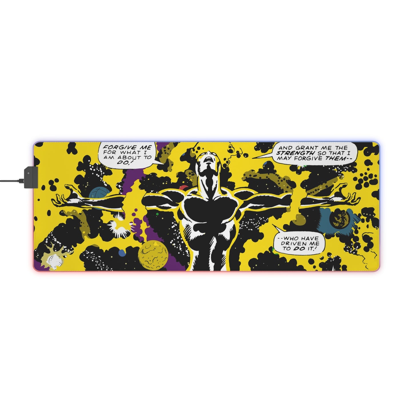 Forgive Me LED desk mat