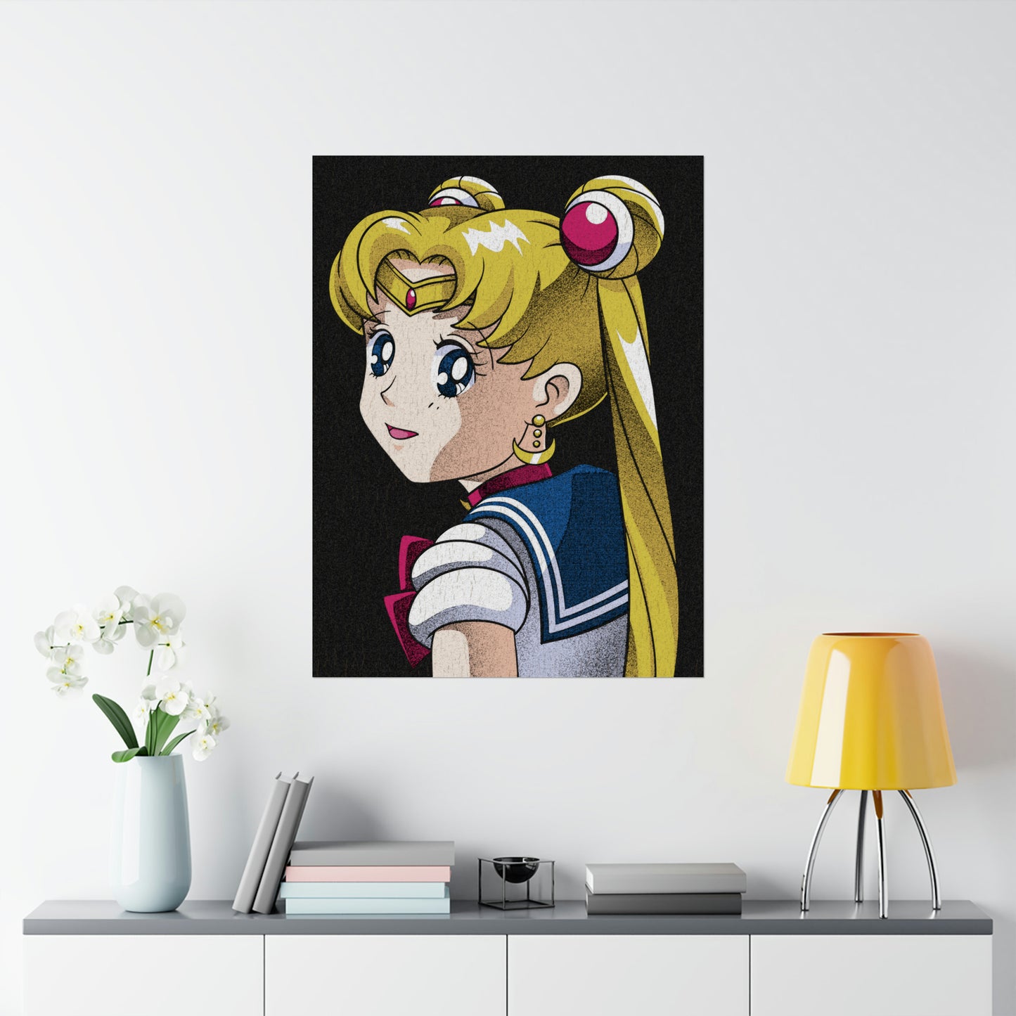 The Girl with the Moon-Shaped Earring matte poster