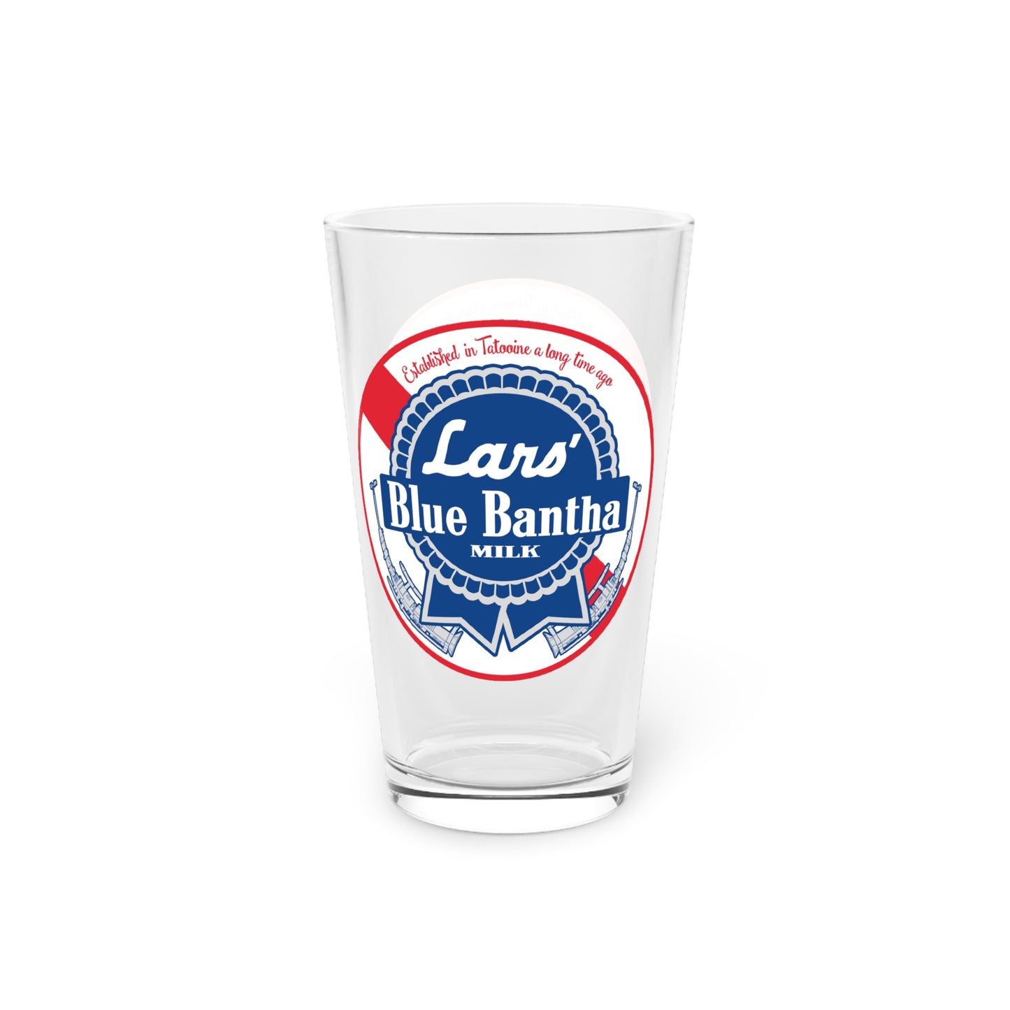 Lars Blue Bantha Milk pint glass