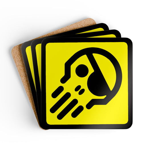 cRaSh OvErRiDe premium corkback coaster set