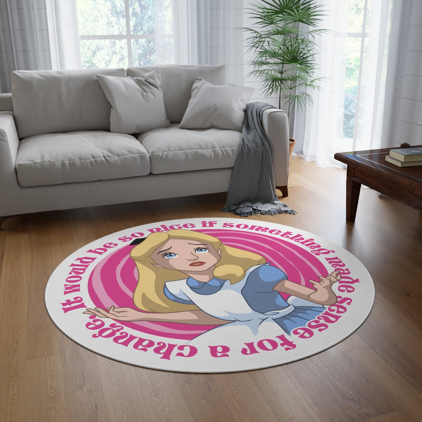 Don't Ask Alice round rug