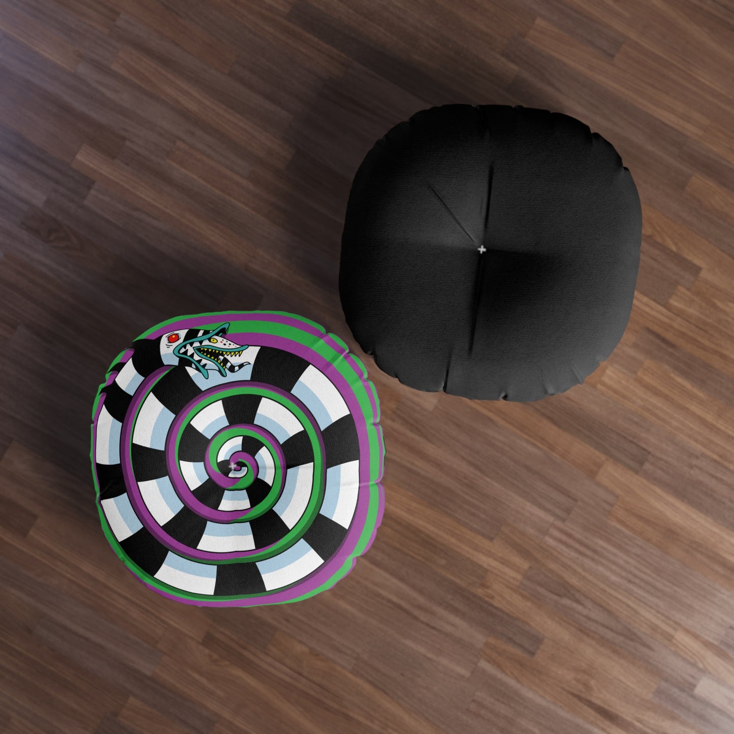 Sandworm tufted floor pillow