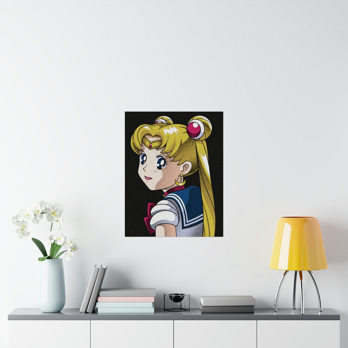 The Girl with the Moon-Shaped Earring matte poster