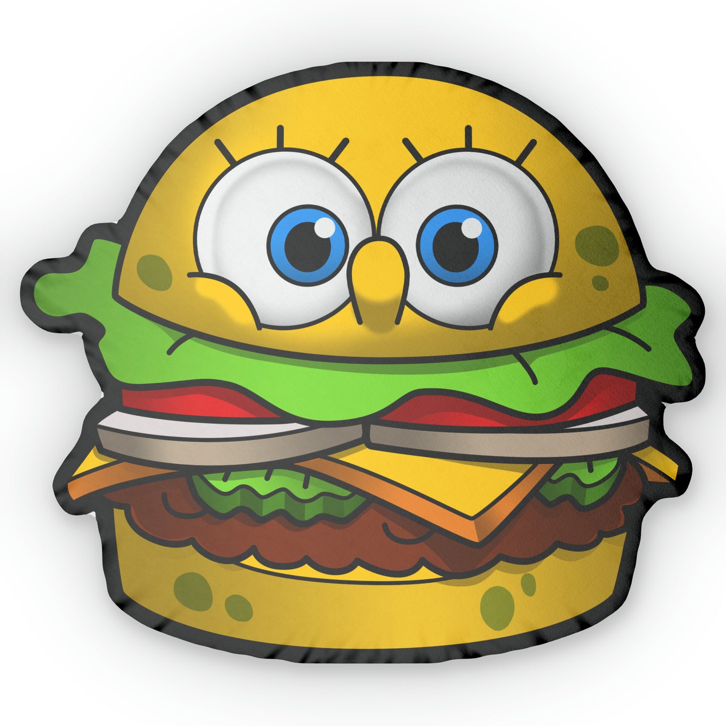 Fry Cook Patty plush throw pillow