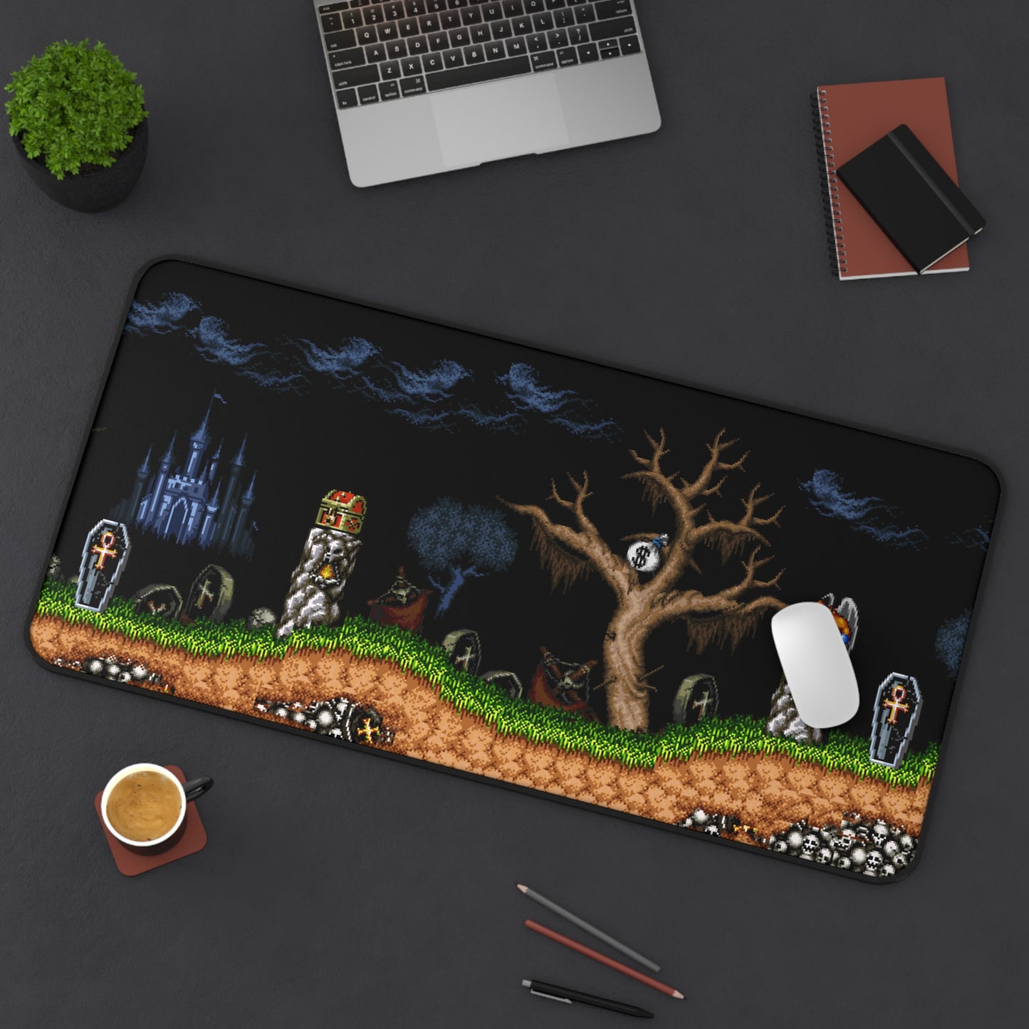 Ghouls N Ghosts 32" X 16" desk mat