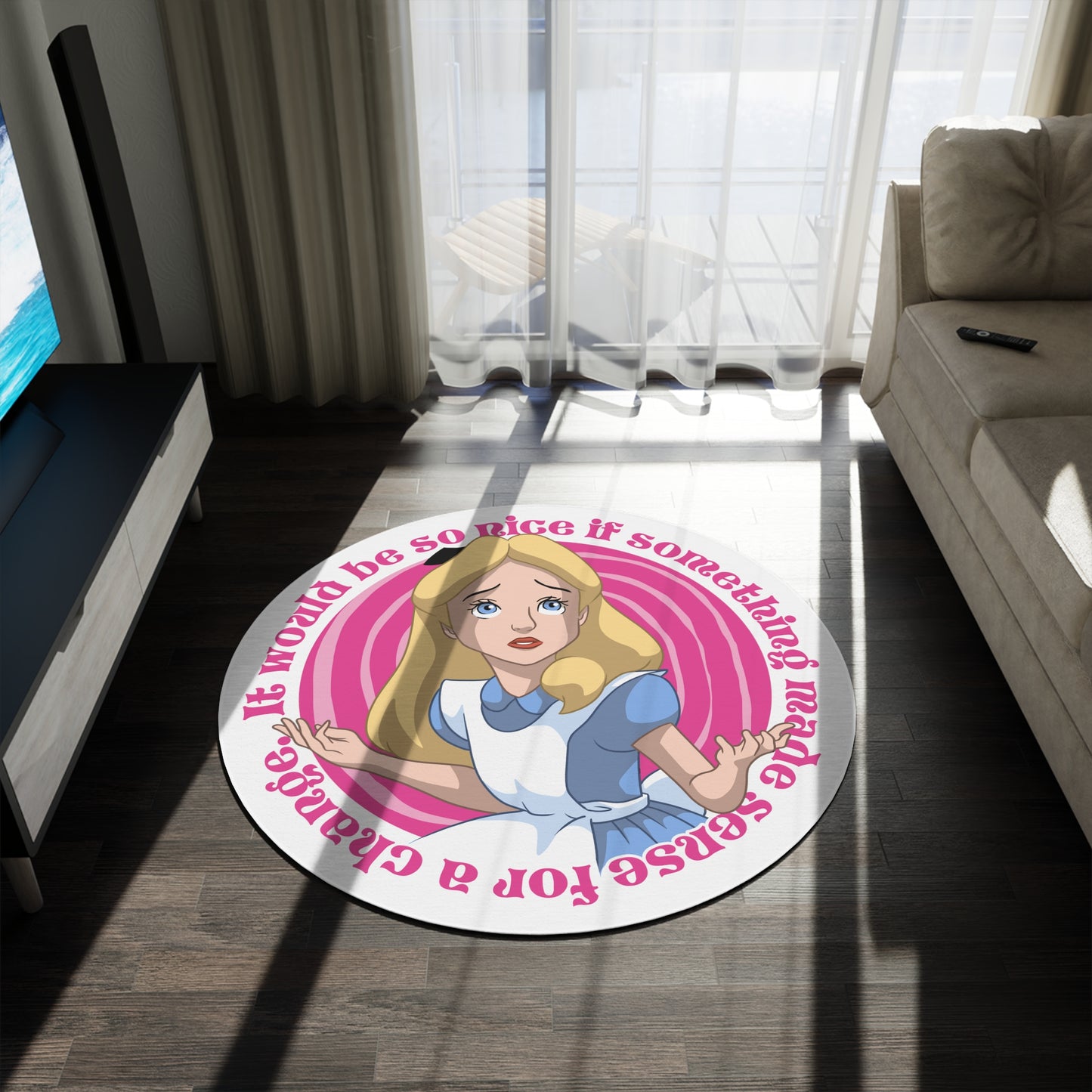 Don't Ask Alice round rug