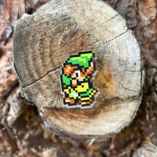 Flute Boy 1.25" acrylic pin