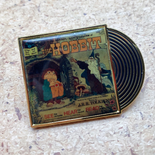 Book & Record The Hobbit 1.75" hard enamel / digital offset pin