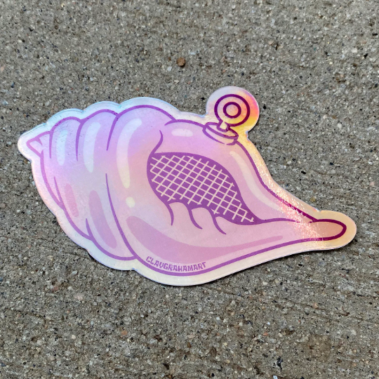 Magic Conch holographic vinyl sticker